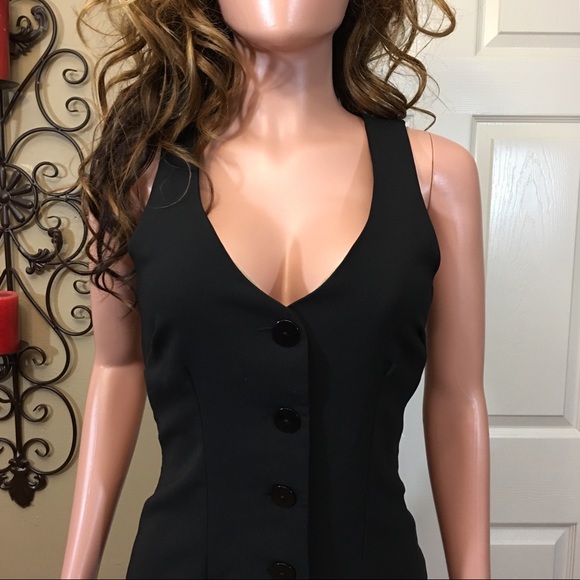 SIZE 2 Cooperative black button front mini dress - Picture 4 of 8